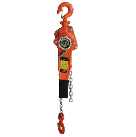 Trailer Winch,Chain Hoist Lever Hoist, 0.75T Mini Hand Chain Hoist Manual Chain Block Lifting Ratchet Hoist, Ratchet Lever Pulley Lifting 1.5m/3m for industrial settings and job applications(1.5m)