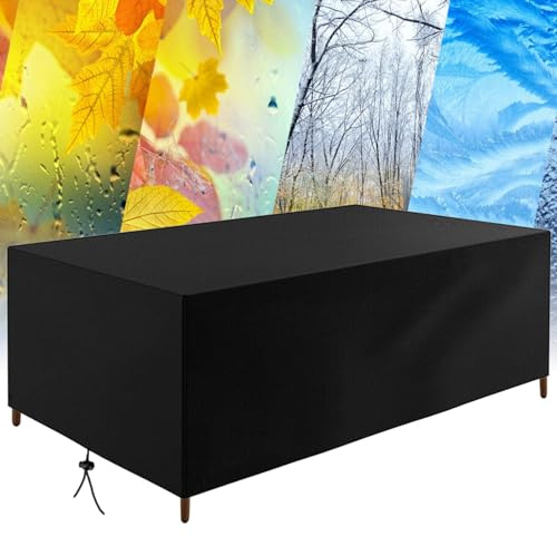 Abdeckhaube Gartenmöbel 200x140x40cm/LxWxH Rechteckig Abdeckungen für Gartenmöbel Gartentisch Abdeckung, Outdoor Gartenmöbel Abdeckung Wasserdicht Polyethylen Schutzhülle für Loungemöbel Sitzgruppe