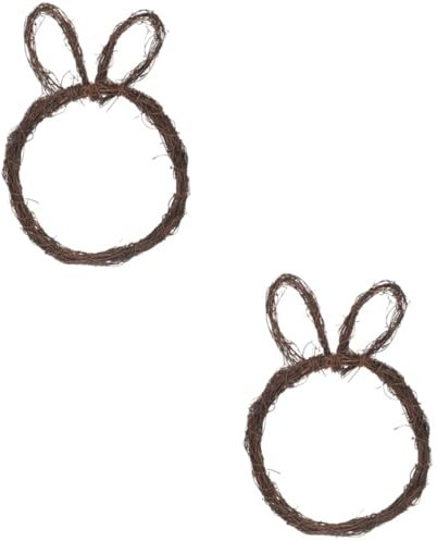 STOBAZA 2stücke Woven Rattan Wreath Handgefertigter Dekorationsanhänger Aus Natürlichem Rattan Für Festliche Anlässe Geeignet Für Türen Wände Und Schaufenster Für Weihnachten