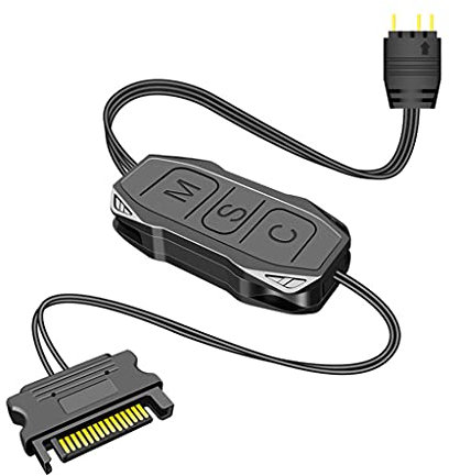 XFUYI SATA-Netzteil 5 V 3-poliger ARGB-Controller-Adapter für Computer-PC für Gehäuse LED-Streifenlüfter Wasserkühlungszubehör ABS