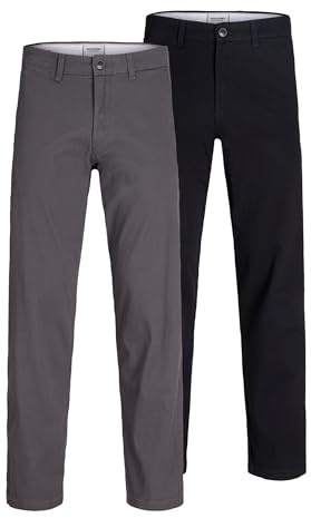 JACK & JONES Jpstkane Dave Chino 2Pk MP Noos, Negro, 36W / 32L