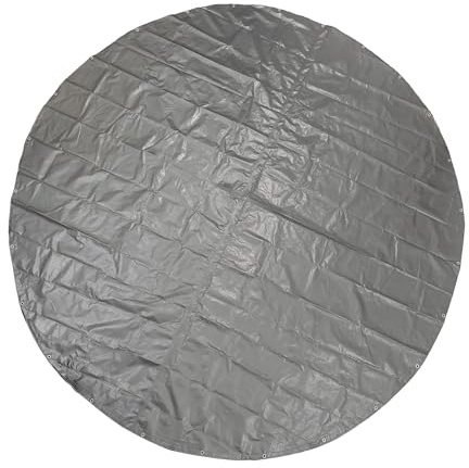 GUARD SHIELD Round Tarp Waterproof Heavy Duty Silver/Black 10 Feet Cover Outdoor Inflatable Pool Ground Cloth Tarps for Under Pool