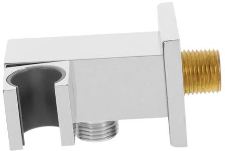 Operitacx Metal Fitting Adapter 1/2 Inch Plumbing Connector Stainless Steel Shower Hose Base with Rotatable Inlet for Bathroom Fixture Installation