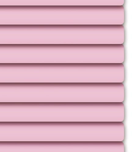 Aluminium Jalousien Plissee Jalousetten Horizontale Fenster Verdunkelungsrollo Seitenzugrollo 25.0 mm Lamellen Sonnenschutzrollos für Küche Büro(Light pink,W100cm x H120cm)