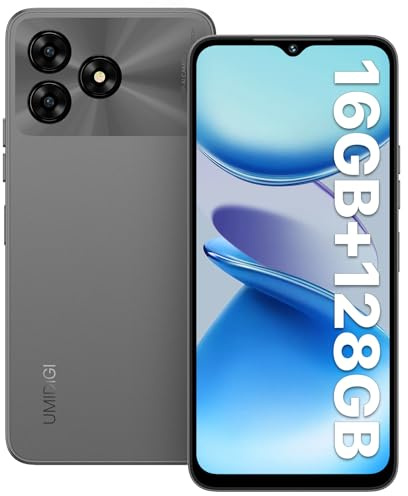 UMIDIGI G5 Mobile Phones, 16GB+128GB Phone Unlocked, 50MP Camera, 6.6 HD+, Sim Free Mobile Phone, Dual Sim Smartphone 4G/Face ID/Fingerprint/GPS/OTG (Gray)
