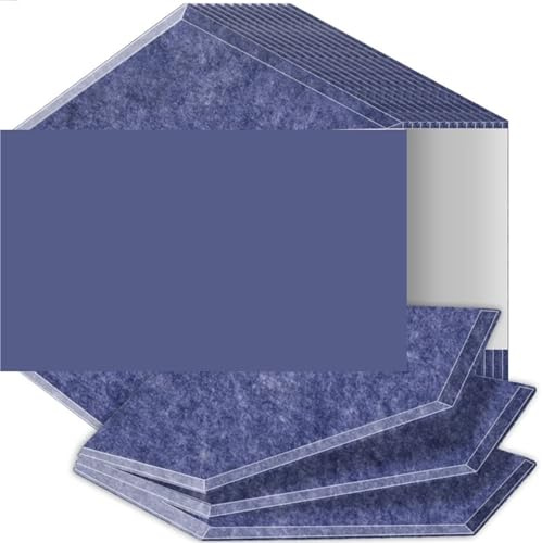Panneaux Acoustiques Hexagonaux Panneaux insonorisants haute densité résistants aux flammes absorbant le bruit éliminant les échos(21 Gemstone Blue,18 Pcs,1.2cm Medium Density)