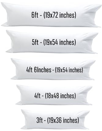 Premium Full Body Pillow – Long Bolster Pillow– Hollowfibre Filling – Ideal for Side Sleepers & Everyday Comfort (WHITE, Single 3ft)