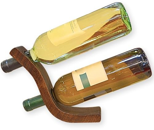 Lila Arte: Armonia, Portabottiglie Vino in Legno Massello di Tulipier | Design Artigianale, Fatto a Mano in Italia, Idea Regalo per Amanti del Vino