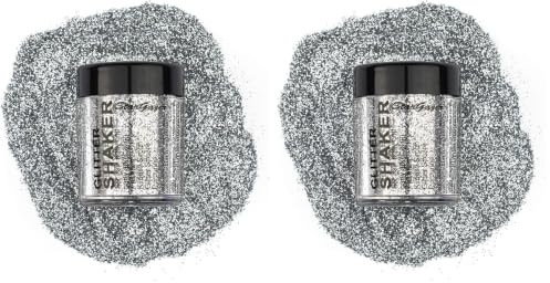 Stargazer Products Glitzer Streudose, silber, 2er Pack (1 x 5 g)