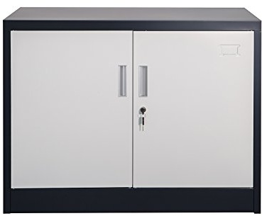 Jet-Line Büroschrank Saratow 2-Farbig 90x68x40cm | Aktenschrank, Werkzeugschrank, Mehrzweckschrank, Abschließbar