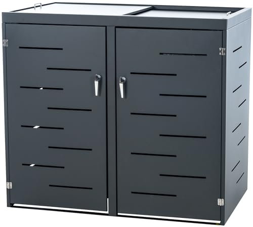 CLP Mülltonnen-Verkleidung Tanis I Box Für 240L-Abfalltonne, Farbe:anthrazit, Größe:132x80x116 cm