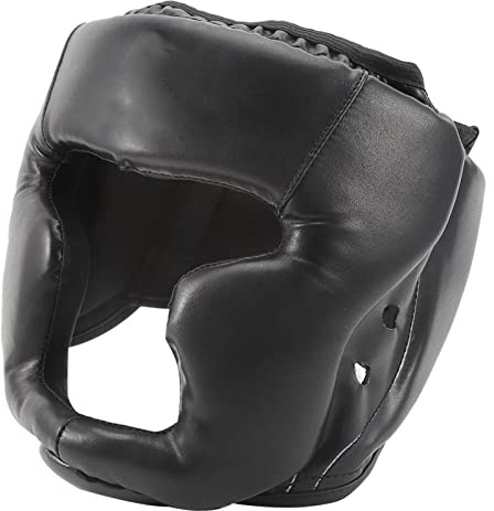HERCHR Casque De Boxe, Casque De Protection Fermé pour Le Visage PU épaissir Le Casque De Combat Sanda Ceinture élastique Réglable Protégeant L'équipement pour Les Enfants Adultes Muay Thai(Children)