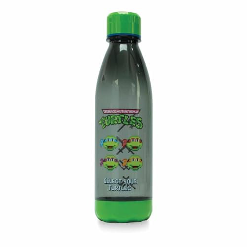 TMNT Bouteille à boire 650 ml avec motif Tortues Ninja Bouchon rotatif Article officiel