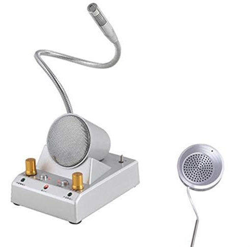 Window Speaker Intercom Window Speaker Intercom System Dual Way An-ti-Interference Intercommunication Microphone Talk Through Glass,for Restaurant Microphone And Speaker,Dual Way Interphone For Busine