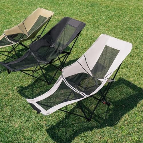 Walkervo Campingstuhl Faltbar Leicht Hohe Lehne 120 Kg Mit Fußablage Strandliege Faltbar Leicht 2er Set Ultraleichter Liegestuhl Sonnenstuhl Mit Verstellbarer Rückenlehne Seitentasche, White