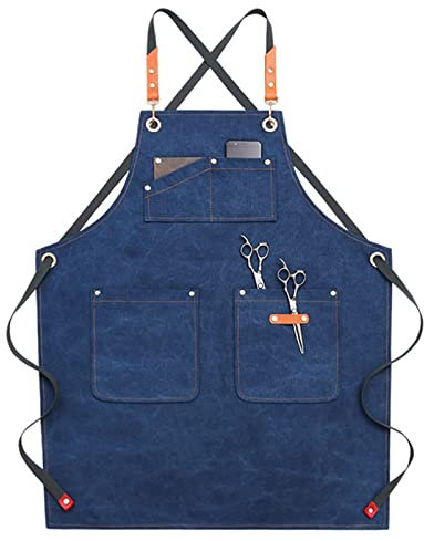LJHSSNUE Werkzeugschürze Langlebige Arbeitsschürze Stark und langlebig Schürze für Männer (Farbe : Blau, Size : 1pcs)