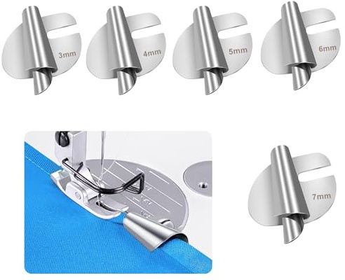 5 Stück Nähzubehör, Nähmaschinen Zubehör, Nähen Zubehör, Nähmaschine Zubehör, Nähzubehör Für Nähmaschine, Zubehör Edelstahl Nähen Rolled Saum Presser Fuß, ([5pcs] 3-7mm Rollsaumfuß)