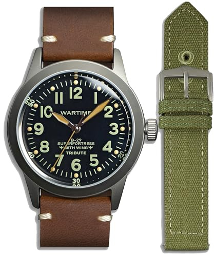 WTI WORLD TIME INTERNATIONAL Reloj Militar Estilo Aviador Inspirado en el A-11 de la Segunda Guerra Mundial: Edición Vintage Limitada y Numerada para Coleccionistas con Extras Incluidos