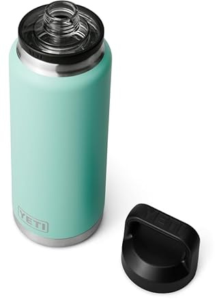 YETI Rambler Bottle Chug, Vacuum Insulated Stainless Steel Bottle with Leakproof Chug Cap, Seafoam, 36 oz (1 L)