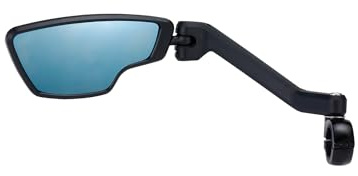 BBB Cycling CityView Cykelspegel E-cykel vänster sida – Lämplig för styre Ø 19–26 mm – antireflexbeläggning – backspegel cykel – svart – BBM-05 – vänster