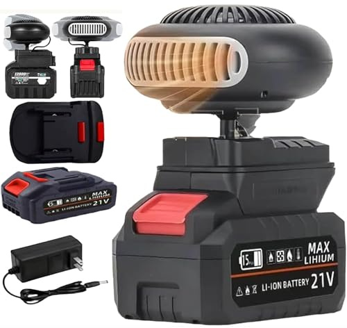 YIHANGG Calefactor a Pilas,Ultraligero/Ultrapotente/Recargable/Portátil con USB y Baterías de 1500 mAh,para Camping Coches Oficina e Interiores(15)