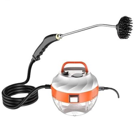 Limpiador a portátil de alta temperatura, máquina lavado coches a presión multiusos for aire acondicionado, campana cocina,De múltiples fines(Bianco)