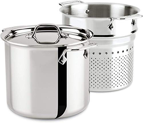All-Clad Gourmet Accessories Nudeltopf aus Edelstahl, mit perforiertem Einsatz