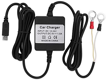 Cargador Adaptador de Coche 12V/24V a 5V USB-C, Cable de Alimentación para Batería de Coche y Moto, Convertidor de Voltaje Tipo C para GPS Localizador y Dispositivos USB-C