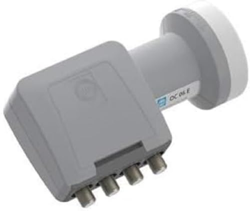 WISI Universal Quad-LNB OC 06 E in Lichtgrau mit 40mm Feeddurchmesser für bis zu 4 Teilnehmer