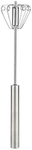 Stainless Steel Rotary Whisk Semi-Automatic Whisk Blender Cooking Tool, 30 X 6 X 6 Cm/11.8 X 2.4 X 2.4 Inches