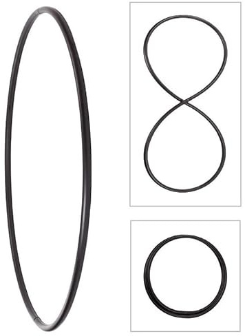 Hoopomania Faltbarer Hula Hoop Rohling, 25mm Rohr, schwarz/Weiss Ø 90-140cm
