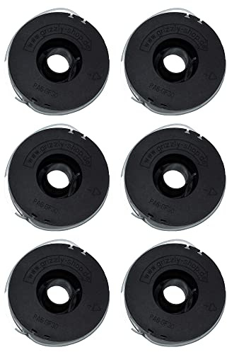 Florabest Rasentrimmer Spule FRT 450 A1, FRT 450 B2, FRT 430, 430/10 Fadenspulen-Set, 6-teilig, Ersatzspule, Doppelfadenspule
