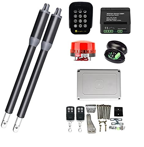 PAKLIF Kit apriporta automatico 200 kg di azionamento automatico per cancelli a battente con tastiera telecomando WIFI Serratura elettrica Operatore porta a battente controllo accessi motore motore
