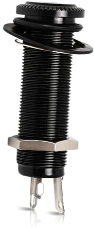 Klinkenstecker für E-Gitarre, 1/4“ 6,35mm Messing Mono Gitarre Bass Klinkenbuchse Zylinder Eingang Ausgang Klinke mit 3 Pins Metall Stereo Barrel Ausgang Klinkenstecker für die meisten E-Gitarre Bass