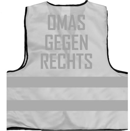 Omas gegen rechts Warnweste BZW. Signalweste mit reflektierendem Aufdruck ID: 1114