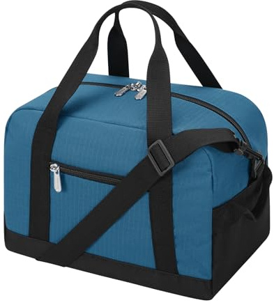 Small Gym Bag Carry On Bag - 12 inch Mini Duffle Bag Lightweight for Overnight Travel 30x20x20cm-Bright Blue