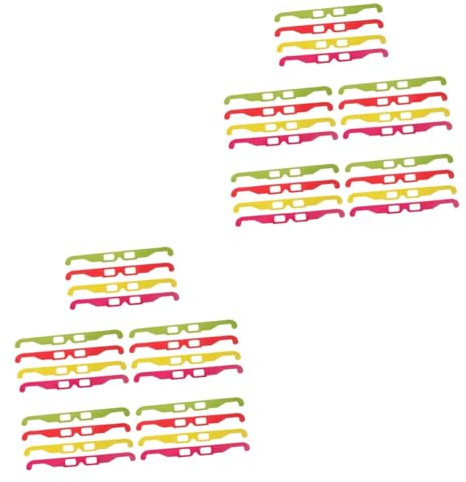 ARTIBETTER Papp Brillen Papp Brillen Gestell 40 STK 3D-feuerwerksbrille 3D Kinderbrille Pappbrille Für Kinder 3D-sichtbrille Partybrille Brillen Brillengestelle Pappgläser Doppellagiger 250g-karton