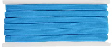 DHAIQC Gummiband Blau 10mm, 18 Meter Gummibänder zum Nähen Gummilitze Elastisches Band für Hosengummi DIY DIY Handwerk Stoffe zum Nahen (Blau, 10mm)