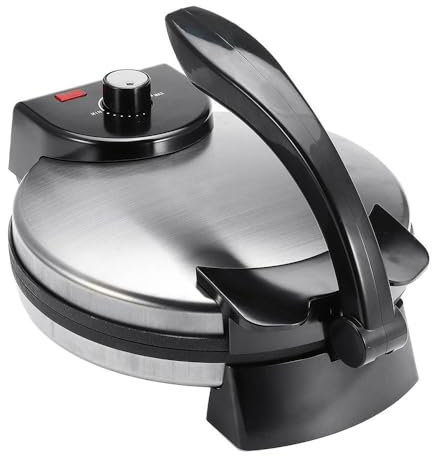 Mcamgiczin Roti Maker Chapati Maker - Prensa de Tortilla de Estilo Mexicano para Hacer Tortillas caseras Tacos Pan Plano Chapati Rot,Acero Inoxidable,110v-1100W