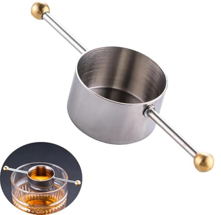 Medidor de barra con mango, 30 ml, de acero inoxidable, para medir bebidas alcohólicas, para cóctel, vaso medidor de whisky