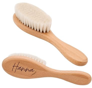 wunderwunsch® - haarbürste, Baby Kamm, Personalisierte Bürste (Name + Zweig), Kinder Haarbürste, Babygeschenk Mädchen