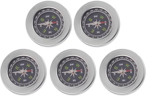 Bussola tascabile in acciaio inox, 60 mm, per orientamento, campeggio, escursionismo, navigazione, attrezzatura da esterno