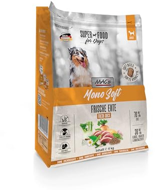 Mac's Halbfeuchtes Hundefutter | Weiches Futter | Hoher Fleischanteil | Verschiedene Geschmacksrichtungen | (4 kg, Ente)