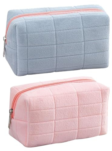 JSTHHTT 2PCS Trousse Maquillage pour Femme, Trousse De Toilette De Voyage, Sacs à Main Portables, Sac De Organiseur CosméTique Femme, Trousse Scolaire, Rangement pour Makeup, pour Femmes Filles