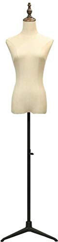 SHANYAYALI Weibliche Schaufensterpuppe, Torso, Körperkleid, Form mit Metall-Stativ, für Kleidung, Kleid, Schmuckgeschäft (Braun, S)