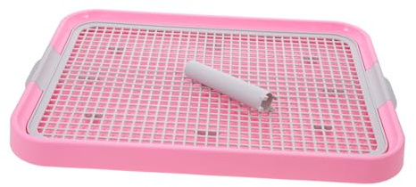 Toddmomy Toilette per Cani da Interno in Plastica Griglia Antiscivolo 48x36 Cm per Addestramento Vasino Animali Domestici Domestici Rosa