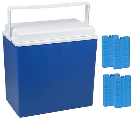 Kühlbox 24 Liter oder 10 Liter inkl. Kühlakkus | Outdoor Isolierbox fürs Auto, Camping, Grillen, Strand und Garten (24 Liter)