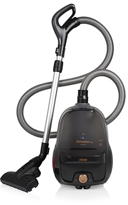 Princess Aspirateur avec Sac Airmotion Pro, 800W, 21 kPa, Filtres HEPA et Parfum, Silencieux 68 DB, Rayon d’Action 12 m, Tube télescopique, Enrouleur Automatique, 01.336090.01.001