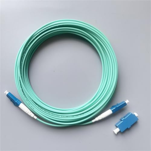 HAIZHI Cavo Internet in Fibra Ottica LC/UPC-LC/UPC OM3 LSZH FTTH Cavo Patch Cord in Fibra Ottica Single Core multimodale Cavo di prolunga da 2,0 mm(10MLCupcWith Adapter)