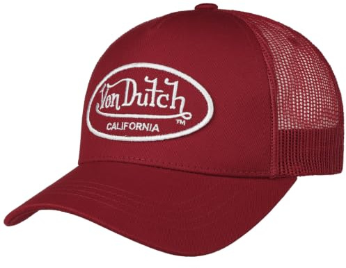 Von Dutch Casquette Classic Oval LogoDutch Femme/Homme - Trucker de Baseball Mesh Snapback, avec Visiere Printemps-ete Printemps Ete Automne Hiver - Taille Unique Rouge